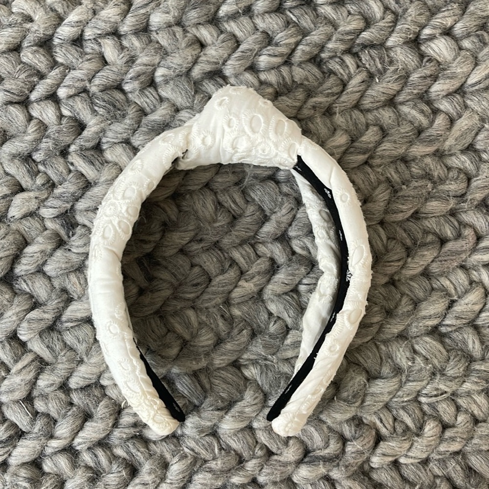 White eyelet headband